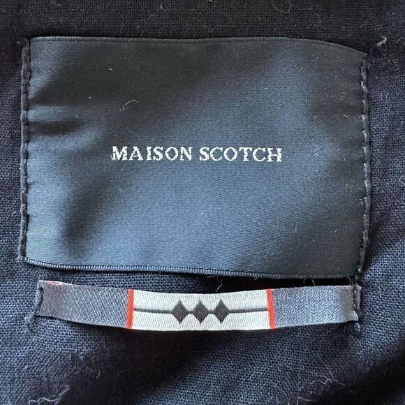 Maison Scott Scotch & Soda Linen Blend Navajo Print Moto Jacket - Picture 10 of 13